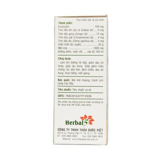 Siro ho Ong Vàng (Chai 100ml)