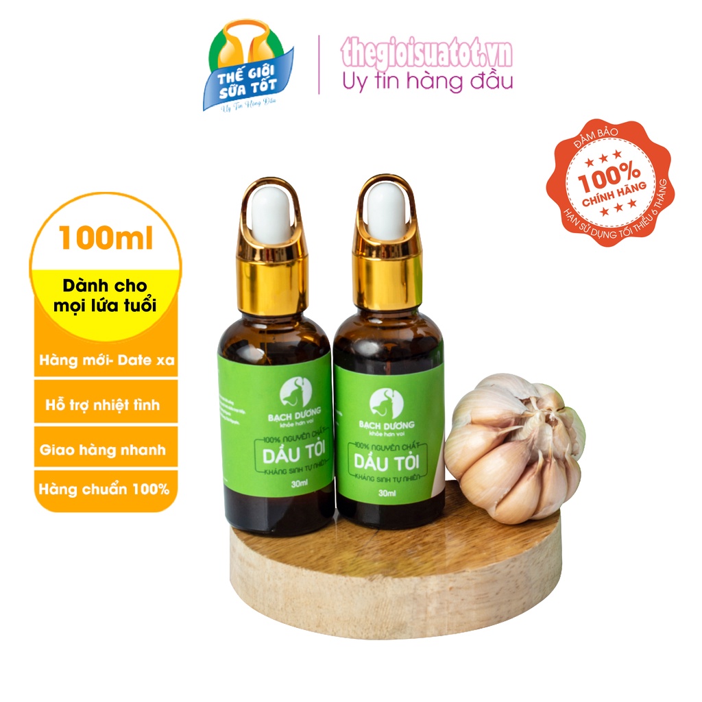 [FREESHIP] Dầu tỏi Bạch Dương Organic 30ml - Cho bé khỏe tự nhiên từ thiên nhiên