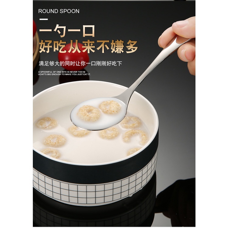 Muỗng Inox 304 Kiểu Trung Hoa Tinh Tế Tiện Dụng