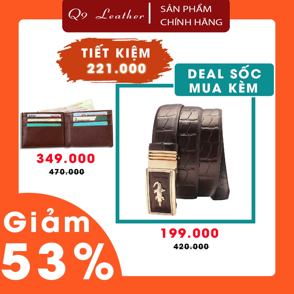 Ví da nam - Cam kết 100% da bò thật - Sản phẩm chính hãng - B01