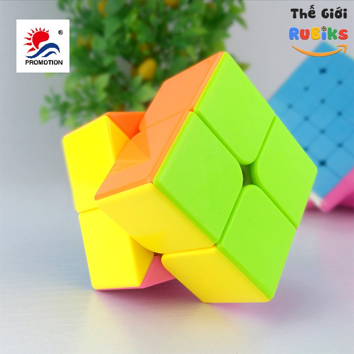 Rubik 2x2 Promotion Màu Hồng Stickerless Cao Cấp. Đồ Chơi Rubic Siêu Trơn Bền Đẹp.