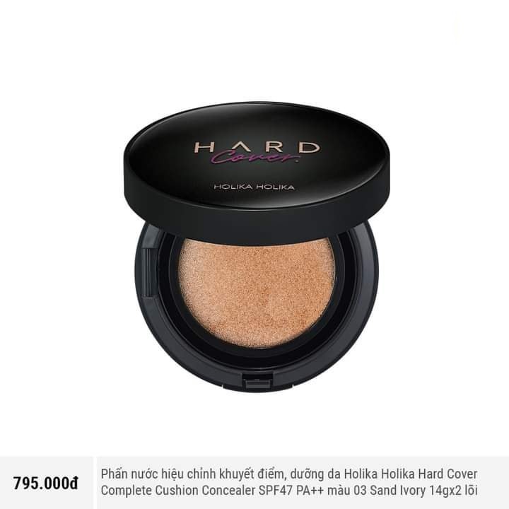 Phấn nước hiệu chỉnh khuyết điểm, dưỡng da Holika Holika Hard Cover Complete Cushion Concealer | BigBuy360 - bigbuy360.vn