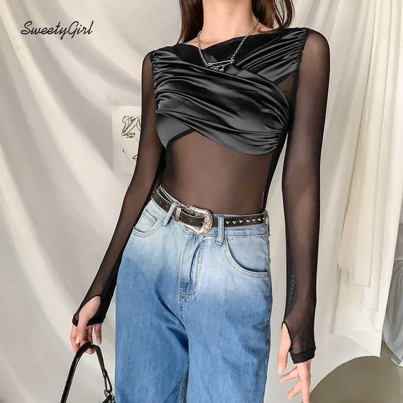 Áo Nữ Tay Dài Cổ Chữ V Thời Trang Quyến Rũ