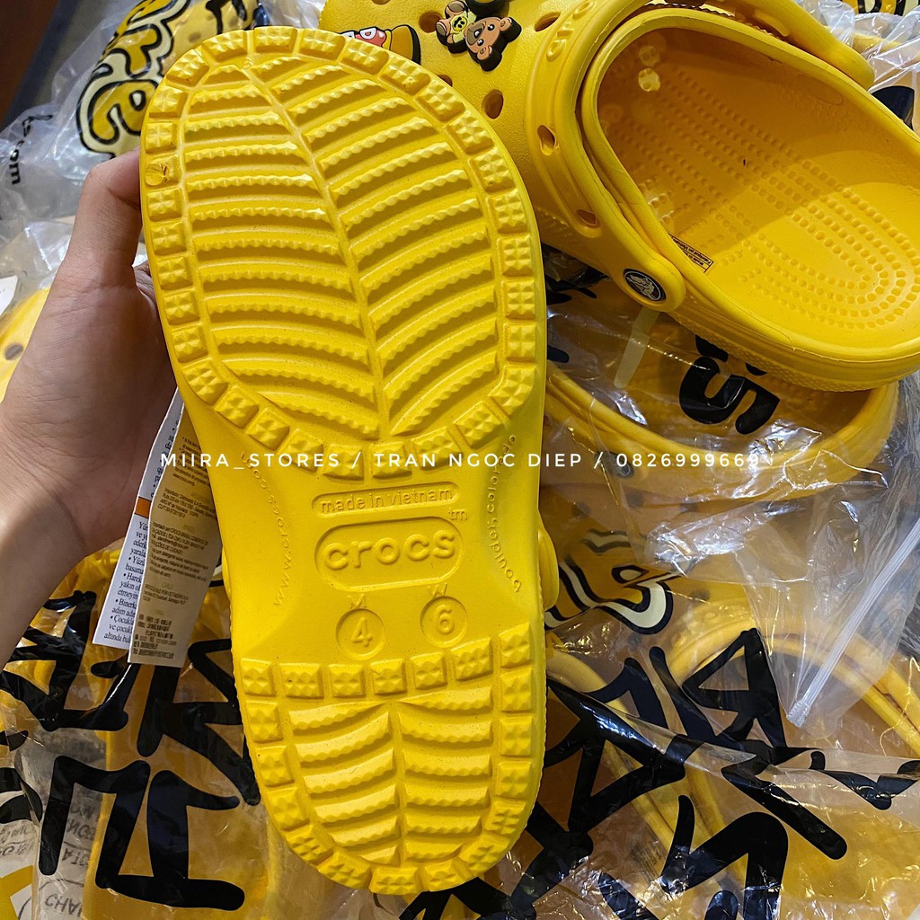 Dép xốp Crocs DREW HOUSE BEST QUALITY YELLOW - vàng