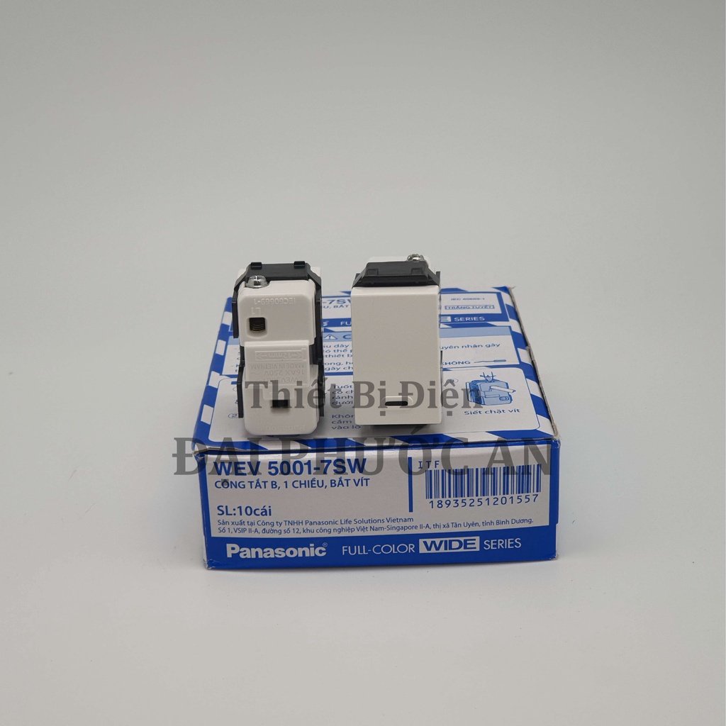 Công Tắc Điện WEV5001SW Panasonic Hạt 1 Chiều Chịu Tải 16A Cao Cấp Với Nhựa Chống Cháy