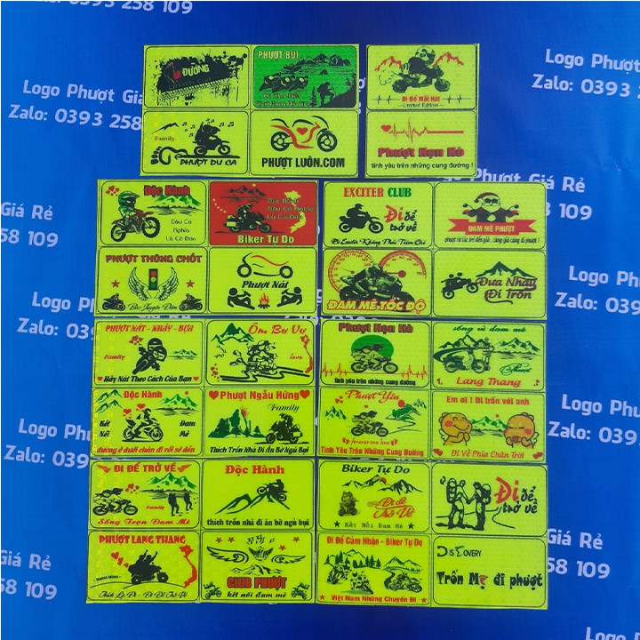 30 LOGO PHƯỢT PHẢN QUANG TEM PHƯỢT NHƯ HÌNH
