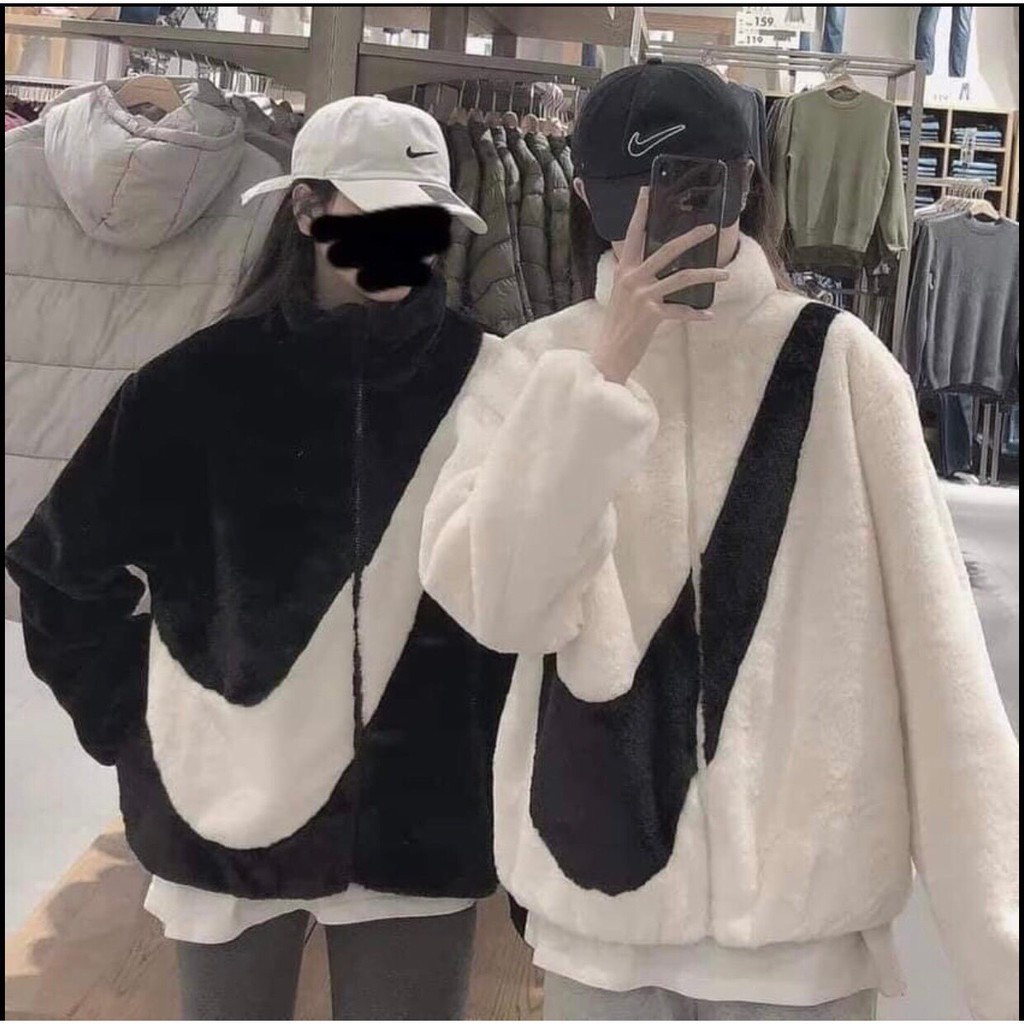 Áo Khoác Lông Dấu Phẩy ❤ Áo Hoodie Lông Cừu Dày Dặn Dáng Rộng Nam Nữ NVA171