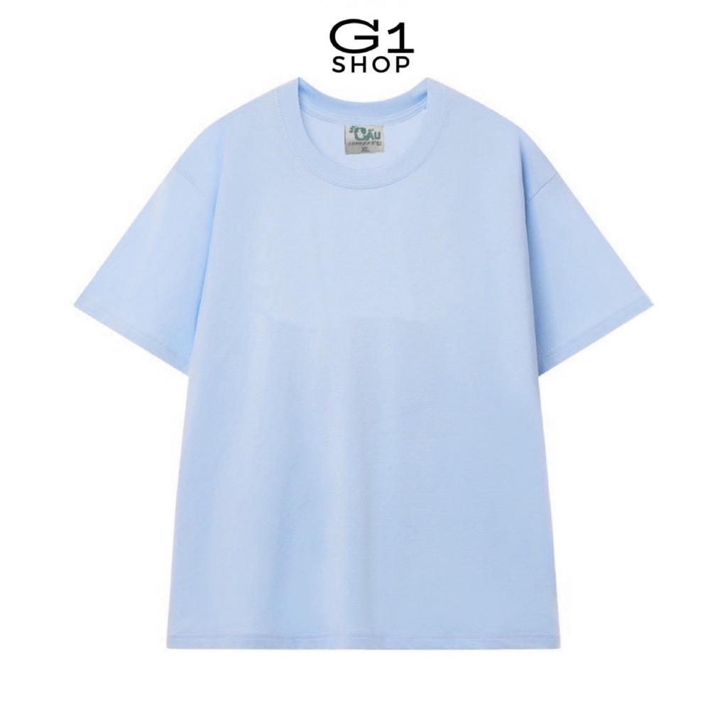 Áo thun tay lỡ G1shop Unisex form rộng vải 100% coton co dãn 4 chiều, phong cách Local Brand - Đen & Trắng trơn