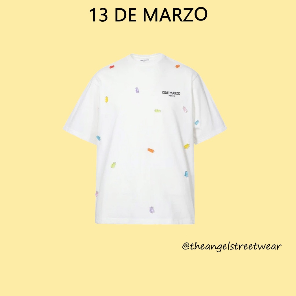 - Áo Phông 13 DE MARZO Gummy Bears Cover Tee White , Áo Tee Teddy, Áo Bear , Áo Gấu Cute