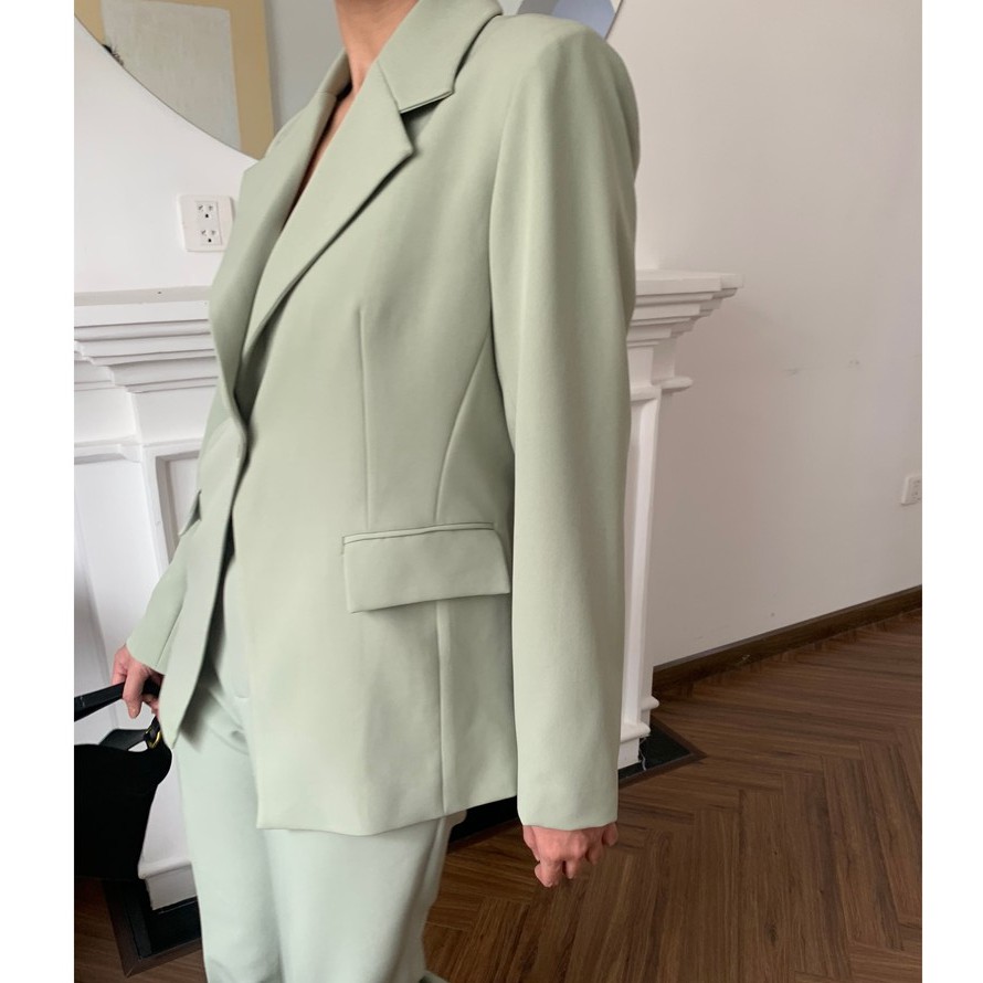 [Mã WABRCOCO3 giảm 10% đơn 250K] COCO SIN - Áo Blazer Xanh Bạc Hà Form Fit