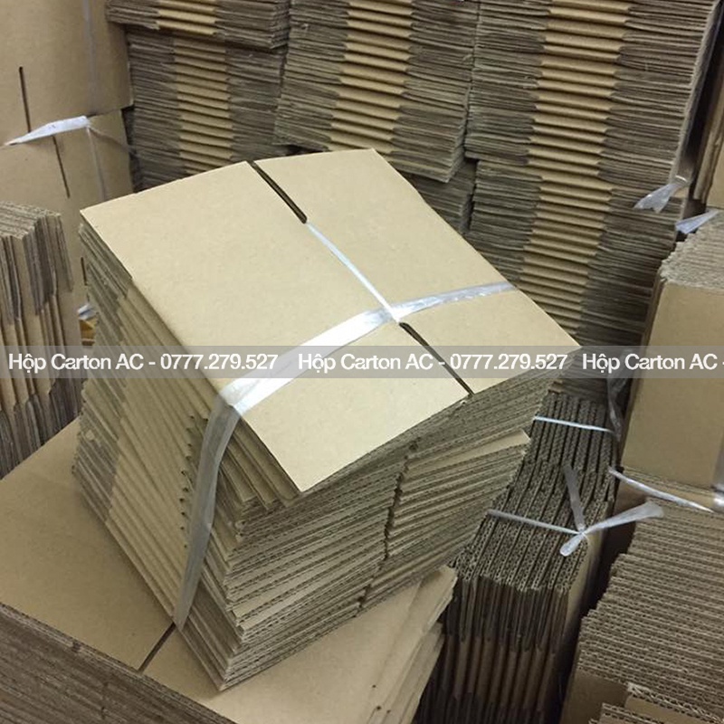 Hộp carton bao bì kích thước 10x6x6, thùng giấy cod gói hàng, bìa cứng đóng hàng nắp đậy giá rẻ
