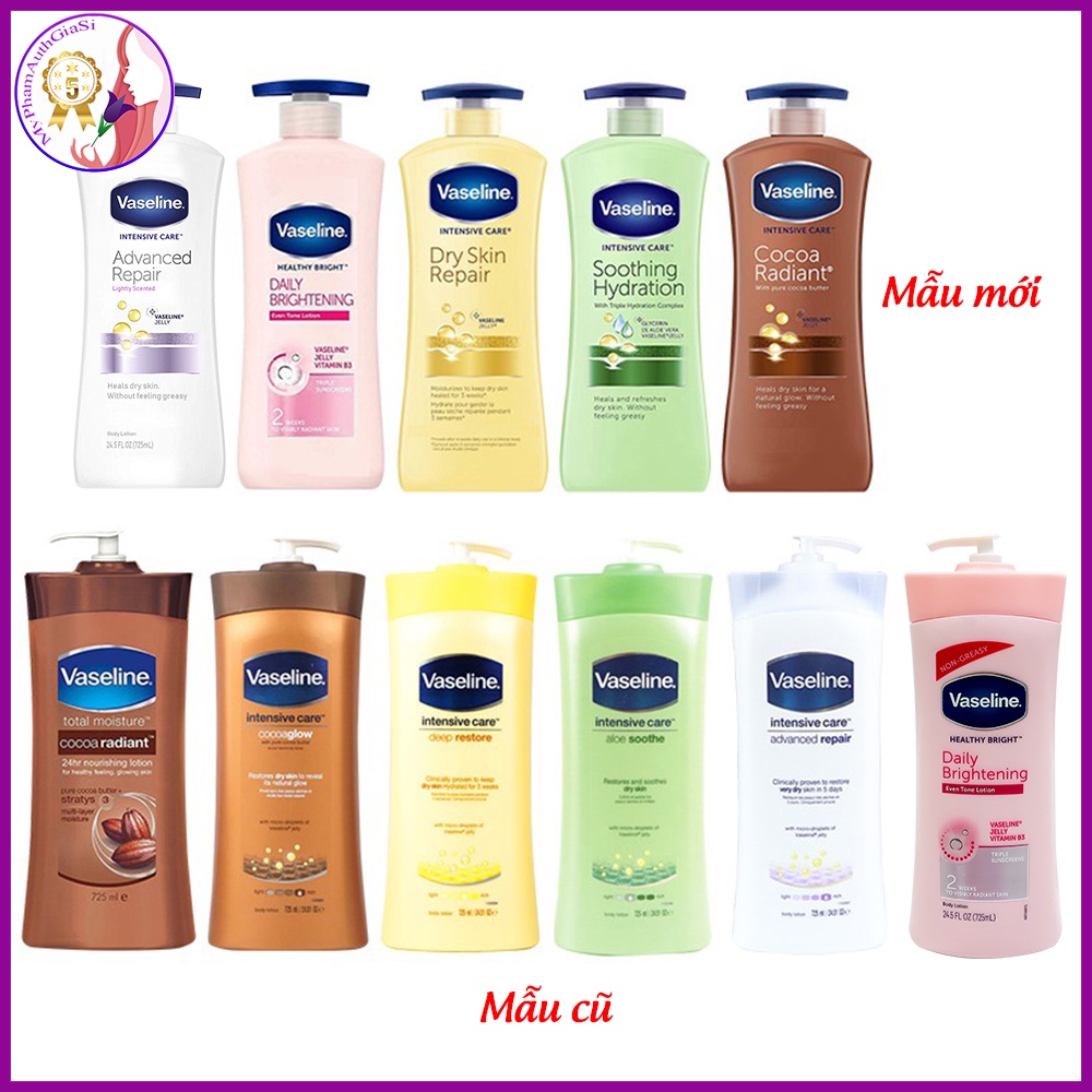 sữa dưỡng thể vaseline màu hồng heathy white dưỡng ẩm làm sáng và mềm mịn da 725ml india