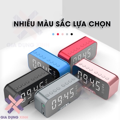 Loa Bluetooth Mini G5 Cao Cấp, Kiêm Đồng Hồ Báo Thức ,Radio FM, Màn Hình Tráng Gương Hiển Thị LED Siêu Sáng
