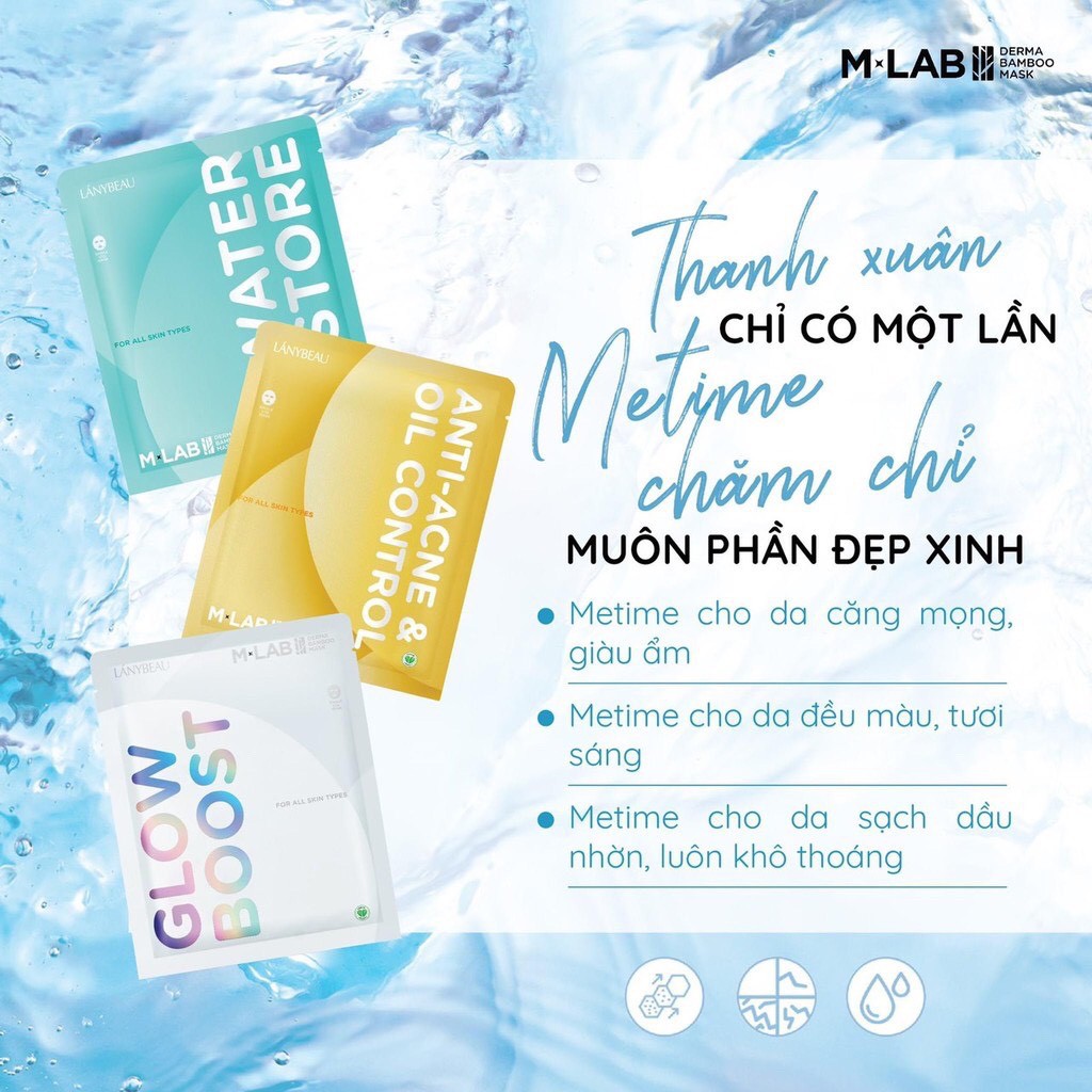 Mặt Nạ Sợi Tre M-LAB , Dưỡng Trắng Da , Căng Bóng , Cấp Ẩm , Ngăn Ngừa Mụn & Kiểm Soát Dầu [ Chính - Hãng ]