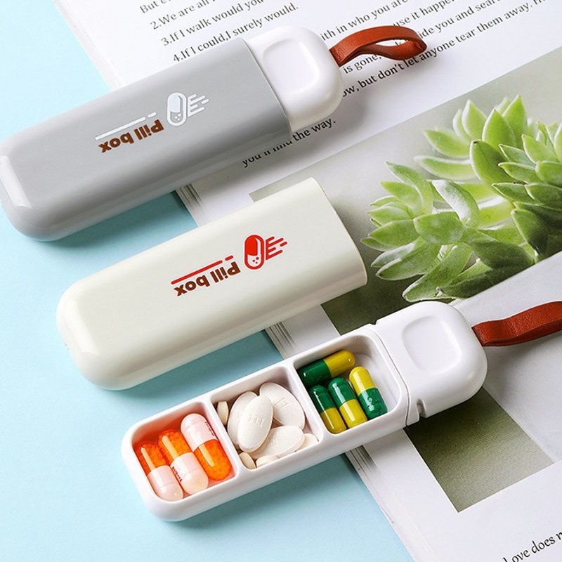 Hộp Đựng Thuốc 3 Ngăn Bằng Nhựa Phong Cách Bắc Âu