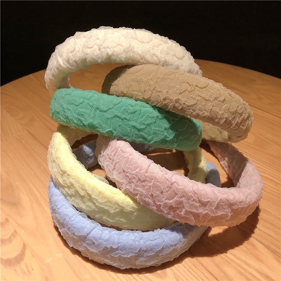 Băng Đô Cài Tóc Phối Lưới Ren 3cm Phong Cách Hàn Quốc Dành Cho Nữ