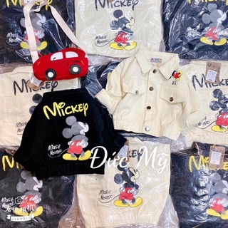 Áo khoác kaki mickey siêu đẹp cho bé