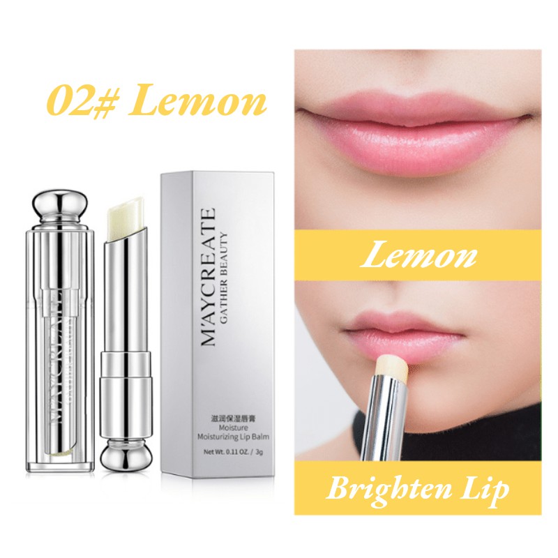 Son dưỡng môi MAYCREATE hương Dâu tây / chanh chăm sóc môi