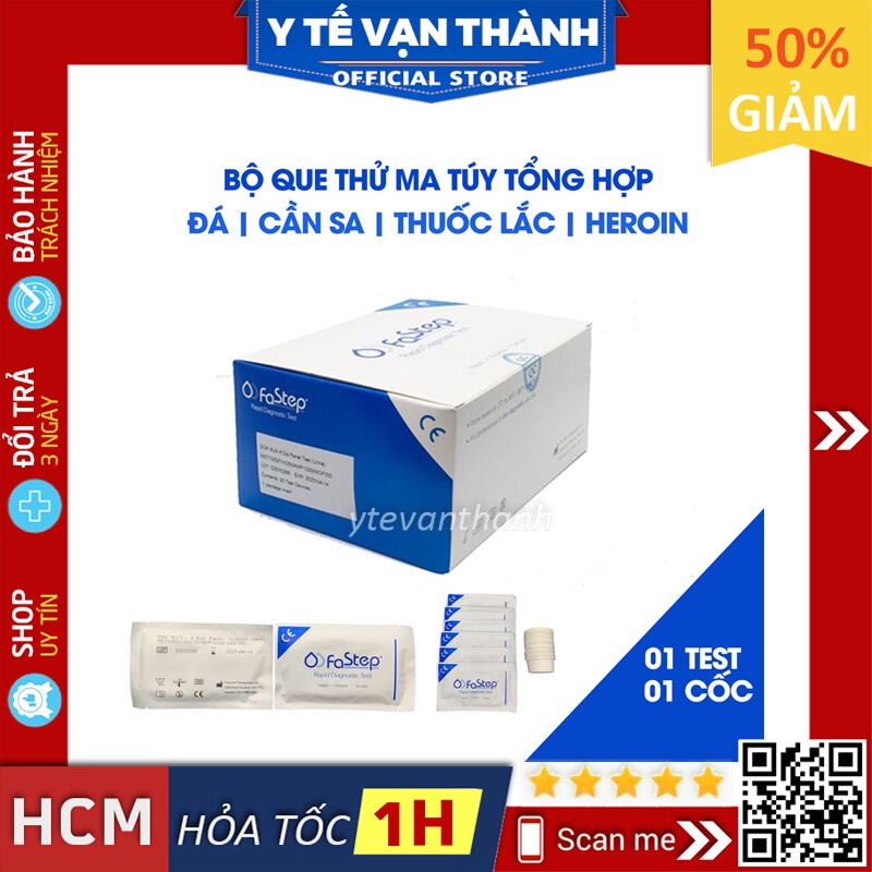 ✅ [CHÍNH HÃNG] [HỘP 25 BỘ] Bộ Kit Xét Nghiệm Nhanh Chất Gây Nghiện- Fastep (USA) (Nước Tiểu), Chính xác 99% -VT0776