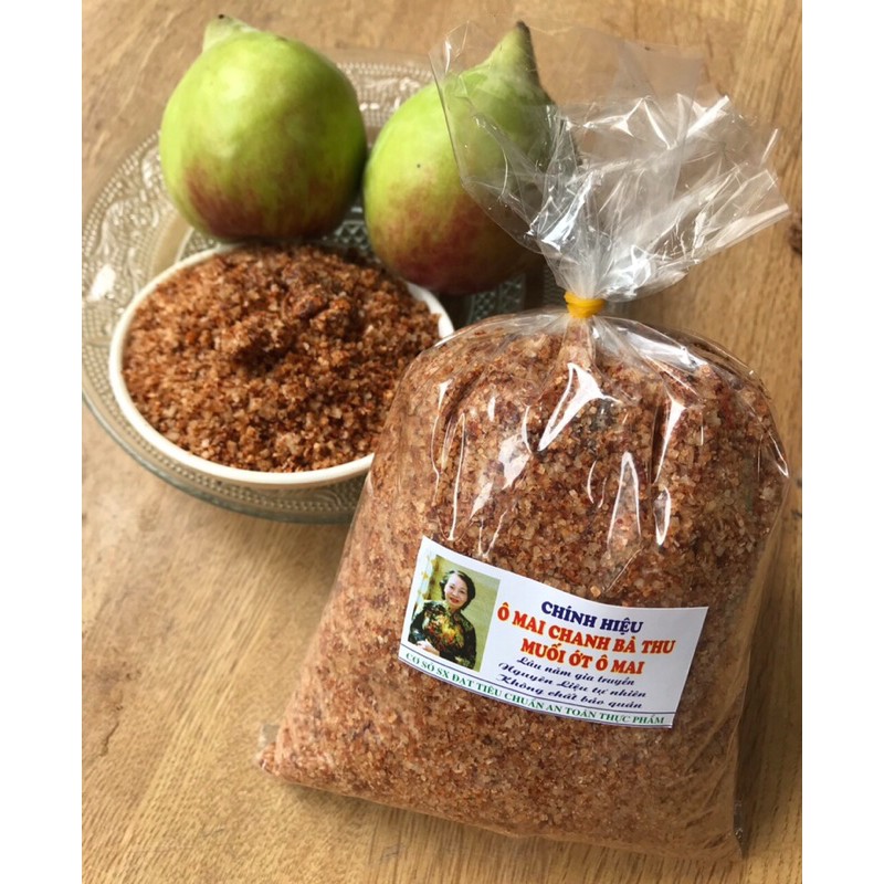Muối ô mai chính hiệu Bà Thu (gói 1000 gam có hút chân không, CHẤM QUẢ GÌ CŨNG NGON - đặc sản Hà Nội