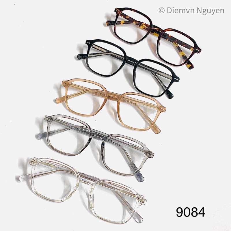 Gọng kính cận vuông nam nữ 9084, gọng cận cốt kim loại, chắc chắn, nhẹ nhàng
