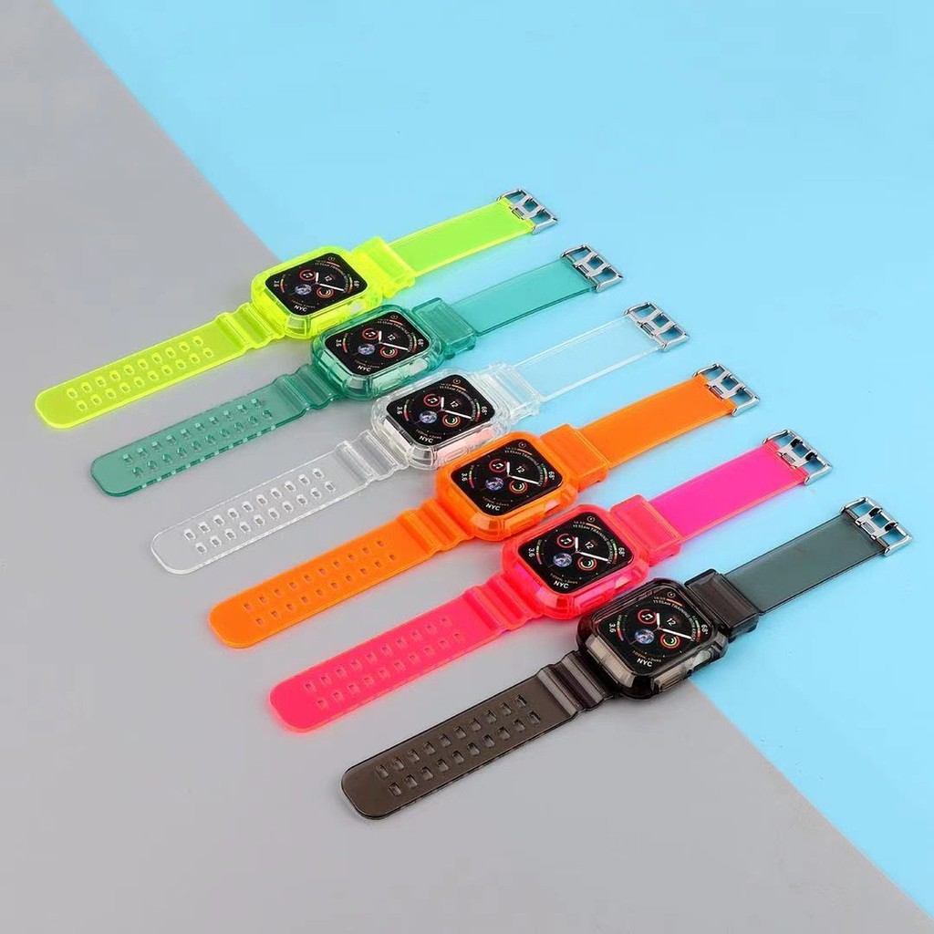 Dây Đeo Đồng Hồ Bằng TPU Mềm 2 Trong 1 Cho Apple Watch 38 / 40 / 41mm 42 / 44 / 45mm 49mm Series Ultra / 8 / 7 / SE / 6 / 5 / 4 / 3 / 2 / 1
