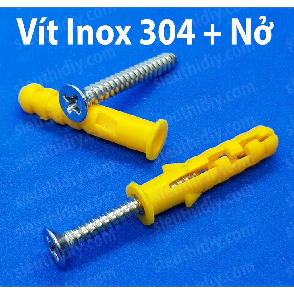 Vít nở nhựa Inox 304 cao cấp M6M8M10 ( Gói )