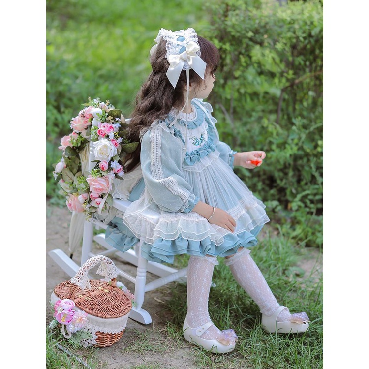 Đầm Công Chúa Lolita Thời Trang Mùa Thu Cho Bé Gái