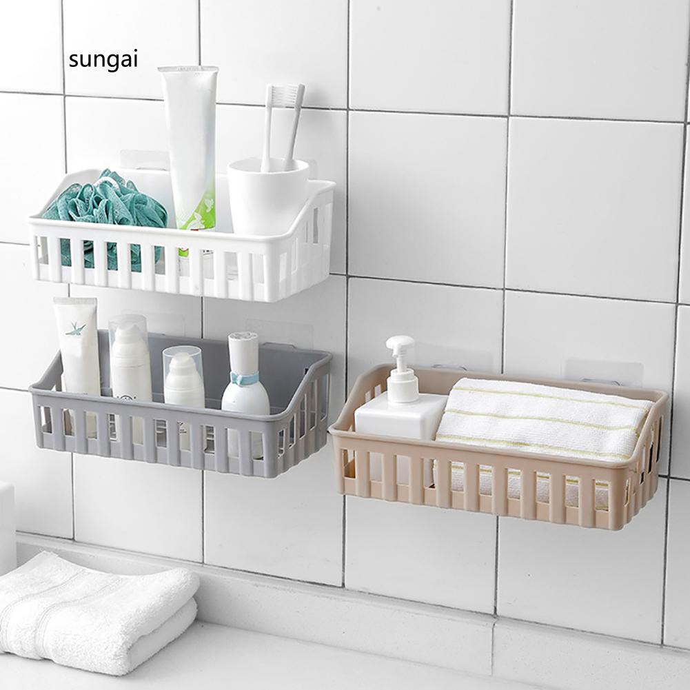 Giá để đồ treo tường nhà tắm làm bằng nhựa PP kích thước 26.5cm x 12cm x 13cm tiện dụng | BigBuy360 - bigbuy360.vn