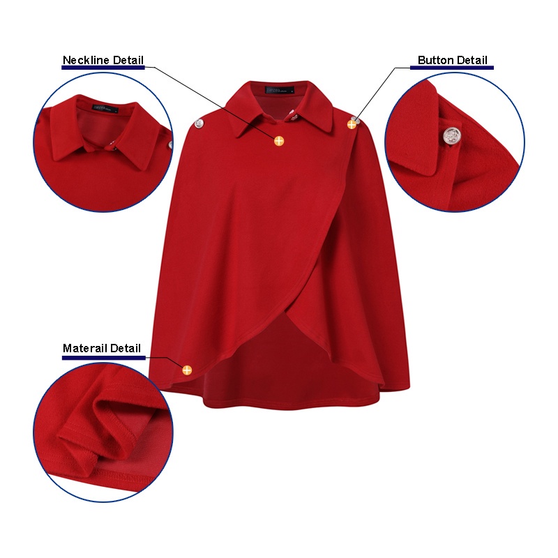 ❉Áo choàng ZANZEA có cổ không tay viền không đều màu trơn thời trang giản dị dành cho nữ | BigBuy360 - bigbuy360.vn