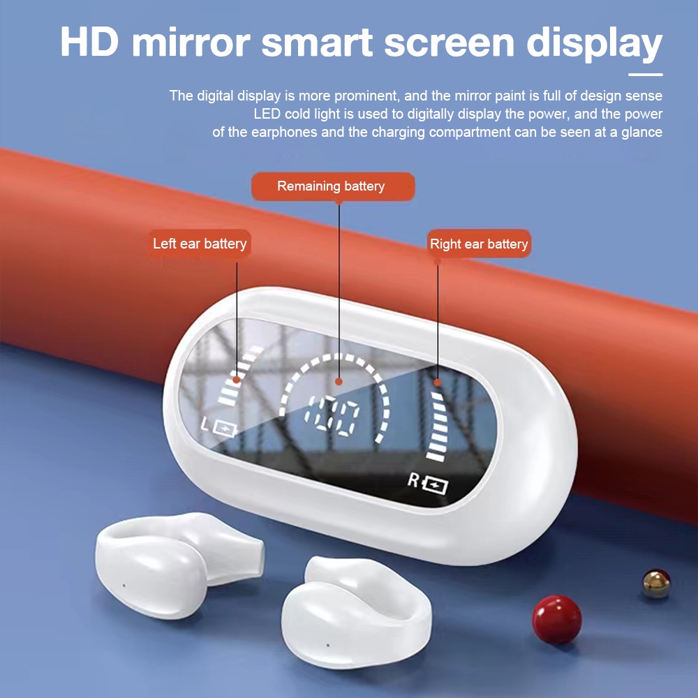 Tai nghe Bluetooth không dây VIRWIR S3 TWS dạng kẹp màn hình LED kỹ thuật số chuyên dụng để lái xe