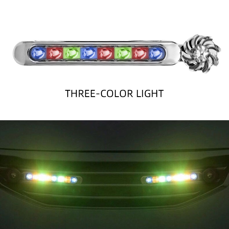 1 Dải Đèn Led Chạy Ban Ngày Trang Trí Xe Hơi / Xe Máy Chạy Ban Ngày Chạy Bằng Năng Lượng Gió RGB
