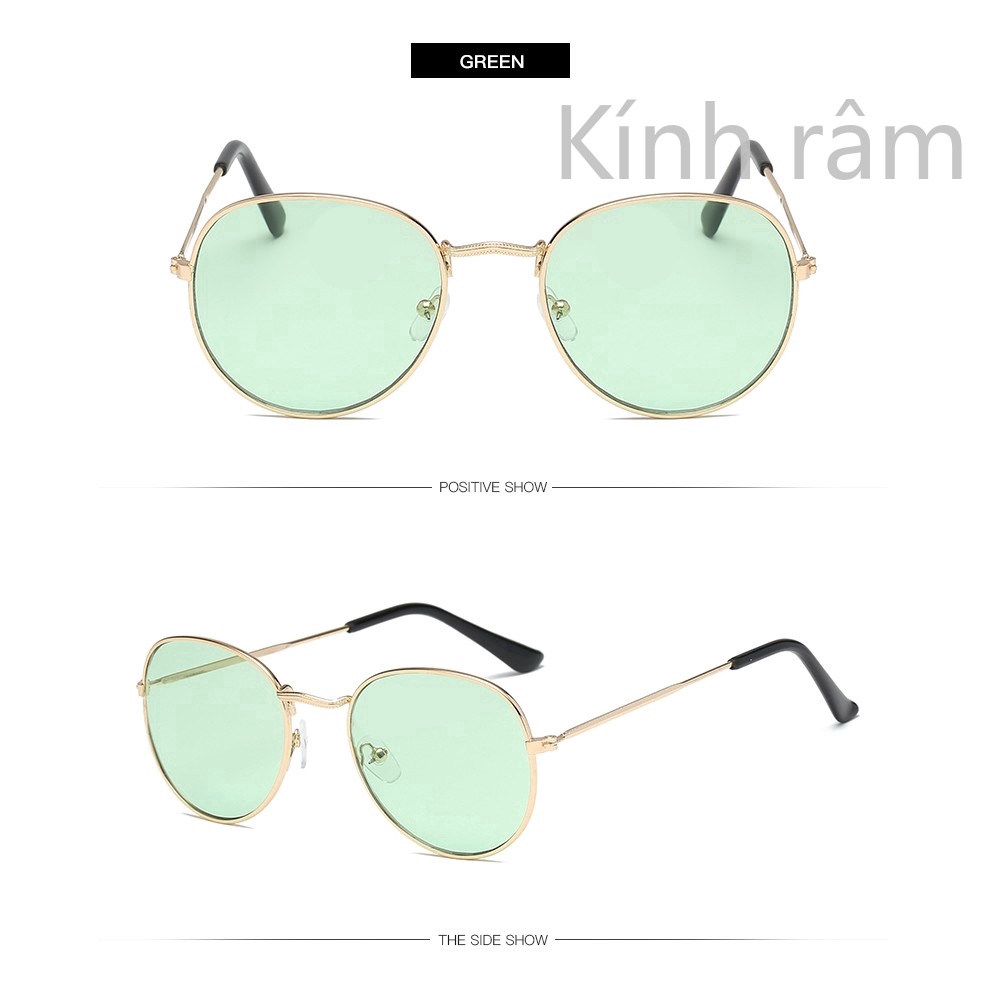 Kính mát gọng kim loại tròn cho nam