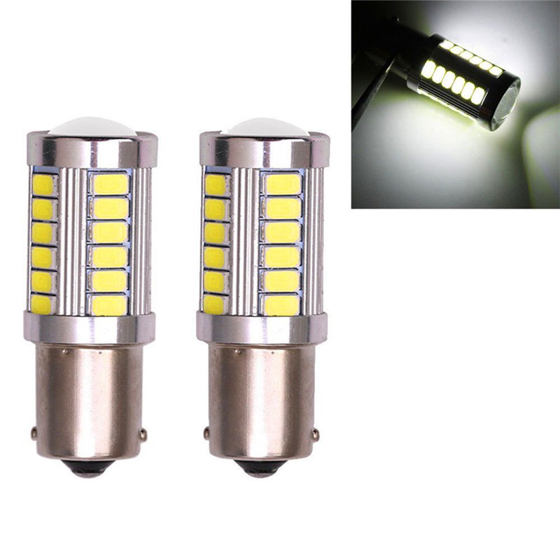 Bộ 02 Bóng Đèn Xi Nhan, Đèn Lùi, Đèn Phanh Siêu Sáng Cho Ô Tô Xe Hơi - 1156 1 Tóc 2.5W 33 Tim LED Lớn