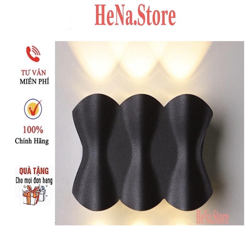 Đèn Trang Trí Hắt Tường 2 Đầu Chống Nước Ánh Sáng Vàng 6w,8w