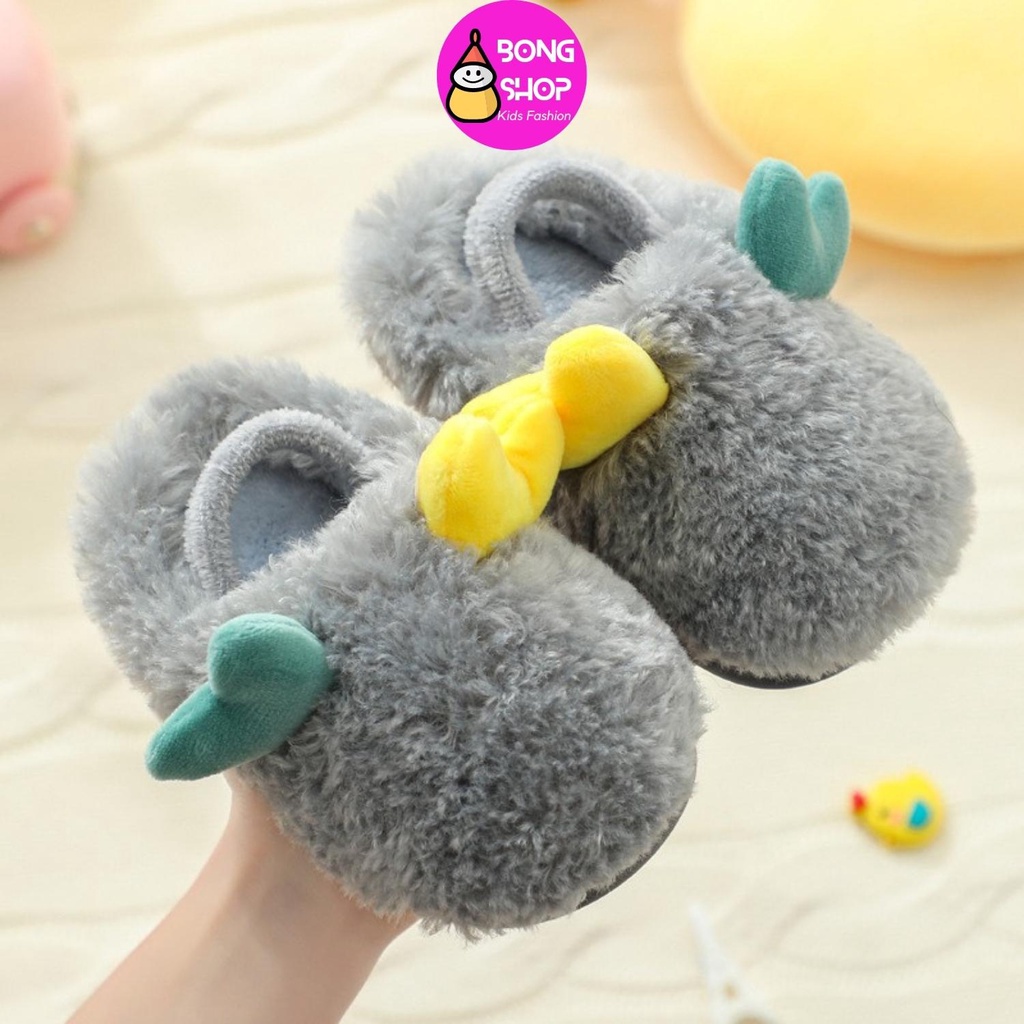 Dép bông đi trong nhà chống trượt dễ thương cho bé 1-3 tuổi
