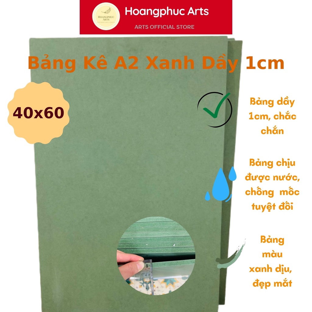 Bảng A2 XANH dầy 1cm - Kích thước 40x60