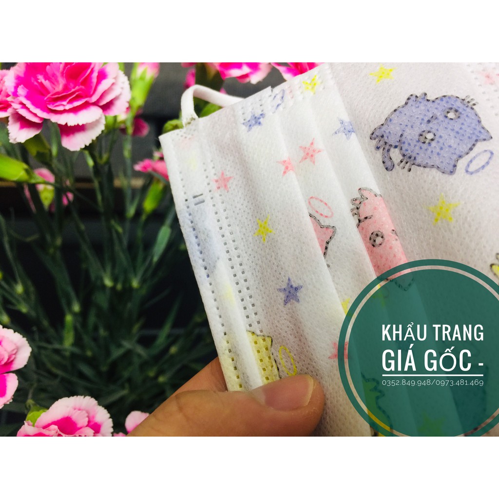 Khẩu trang Y tế Trẻ em Thảo Nguyên hàng Xuất Hàn 3 lớp - Nhiều màu xinh xắn (50c/Hộp màu ngẫu nhiên) | BigBuy360 - bigbuy360.vn