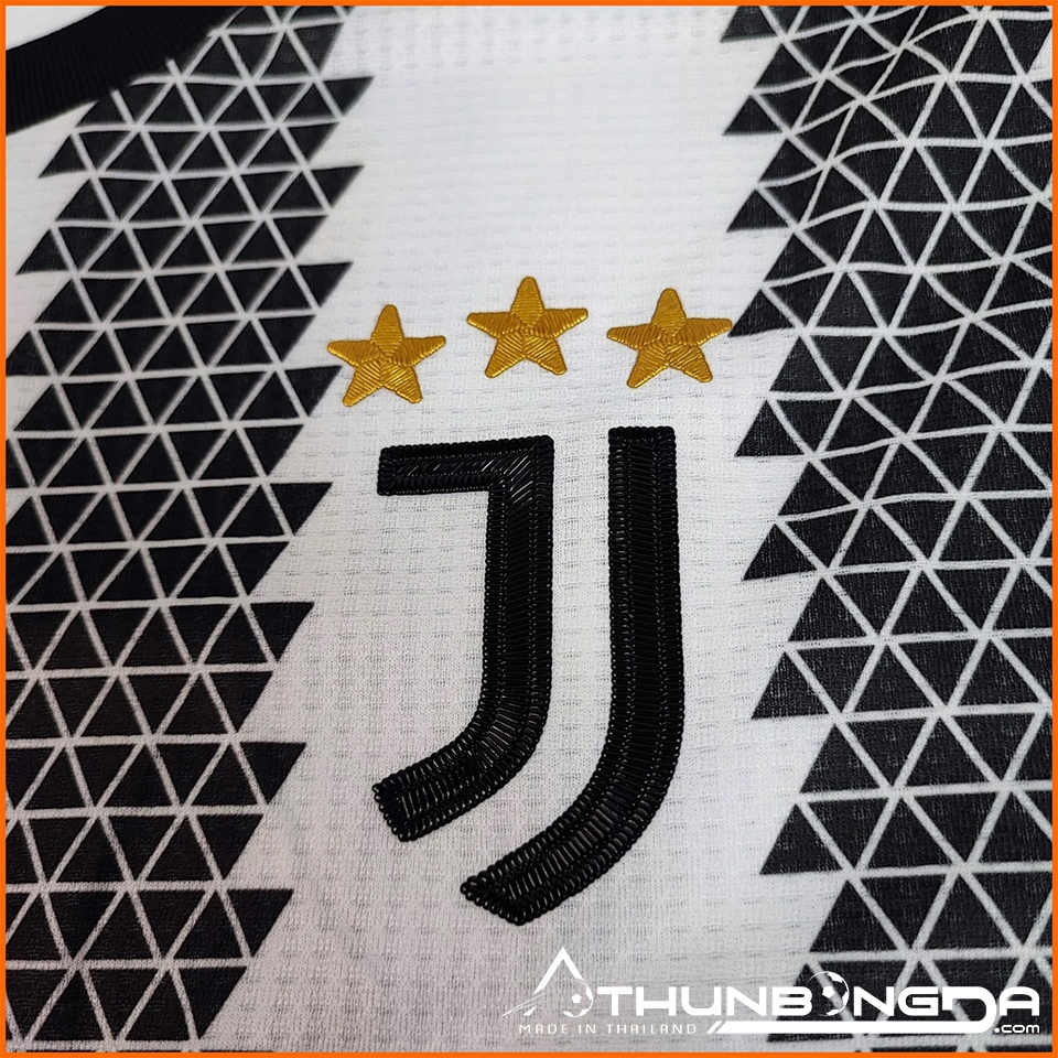 Áo Juventus sọc trắng đen sân nhà 2022/2023, 2022/23 Bản PLAYER Issue Body fit cao cấp