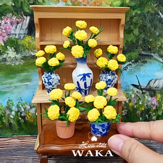 Set Tết-Mô Hình Chậu Cúc Vạn Thọ 1/12