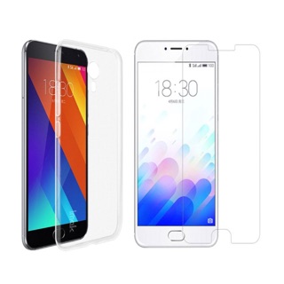 Bộ ốp lưng silicon Meizu M3 Note ( trắng ) + Kính cường lực