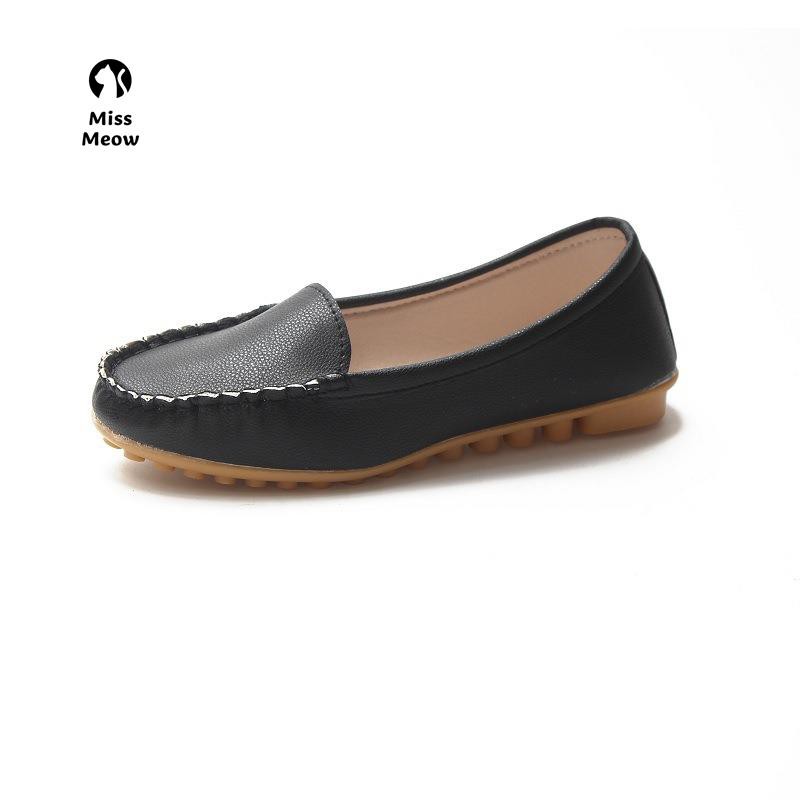 Miss meow Giày Doudou nữ mùa xuân 2021 mới thoải mái và đa năng lười một chân | BigBuy360 - bigbuy360.vn
