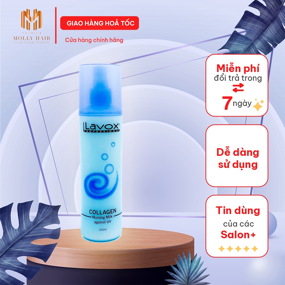Sữa Dưỡng Collagen Chống Tia UV Siêu Bảo Vệ Tóc MollyHair Lavox - 200ml