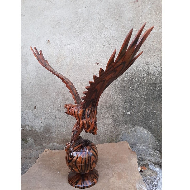 Tượng đại bàng gỗ xa cu cao 65cm