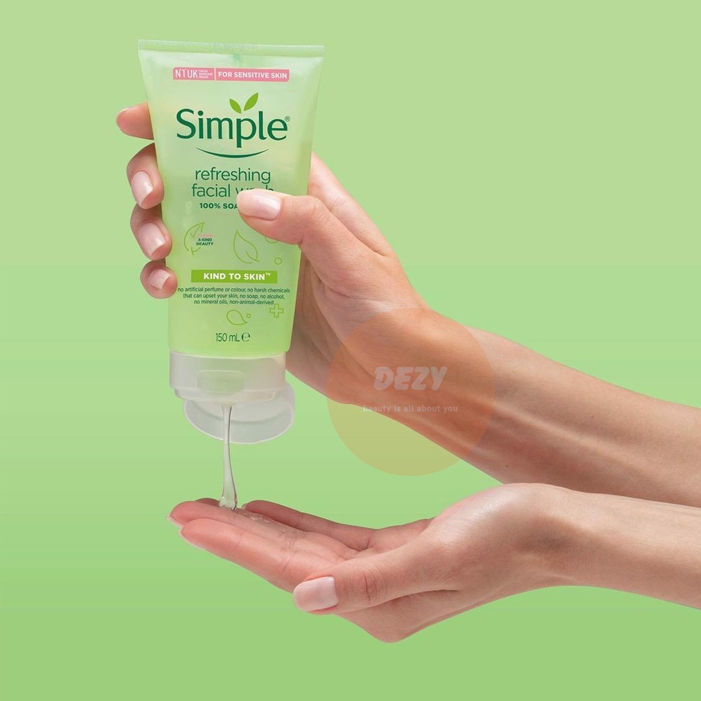 Sữa Rửa Mặt Simple CHÍNH HÃNG Cleanser Wash Cho Da Nhạy Cảm - Srm Gel Sửa Rửa Mặt Trắng Da Chăm Sóc Da Mụn Unilever Dezy | BigBuy360 - bigbuy360.vn