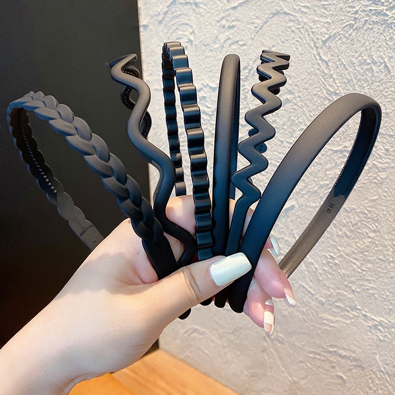 Băng đô màu đen chống trượt phong cách Hàn Quốc thời trang cho nữ