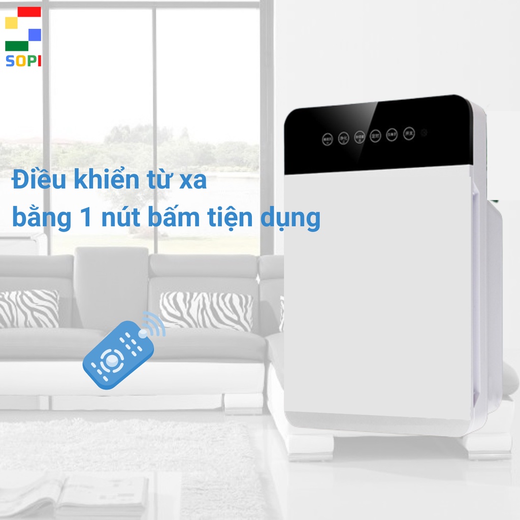 Máy Lọc Không Khí Ion Âm 661, Máy Lọc Không Khí Mini Lọc Bụi Mịn PM2.5, Vi Khuẩn Chính Hãng SONETS.