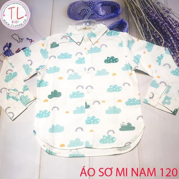Thời Trang Trẻ Em -Áo sơ mi nam họa tiết đám mây – Quần Áo Bé Trai - Bộ Bé Trai - Quần Áo Bé Gái - Bộ Bé
