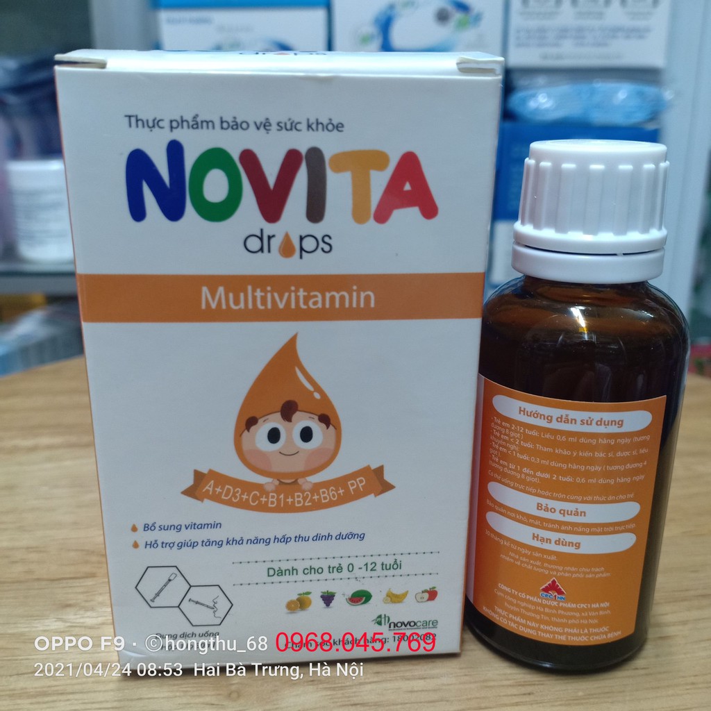 Novita drops 30ml – Bổ sung vitamin thiết yếu cô đặc cho trẻ em từ 0 đến 12 tuổi