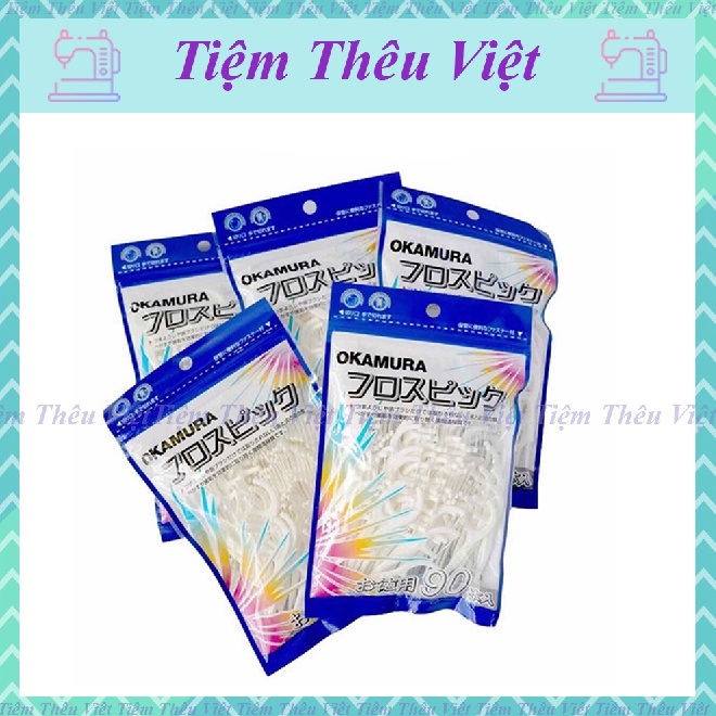 Combo 5 Gói Tăm Chỉ OKAMUA chất lượng Nhật Bản - Tiệm Thêu Việt